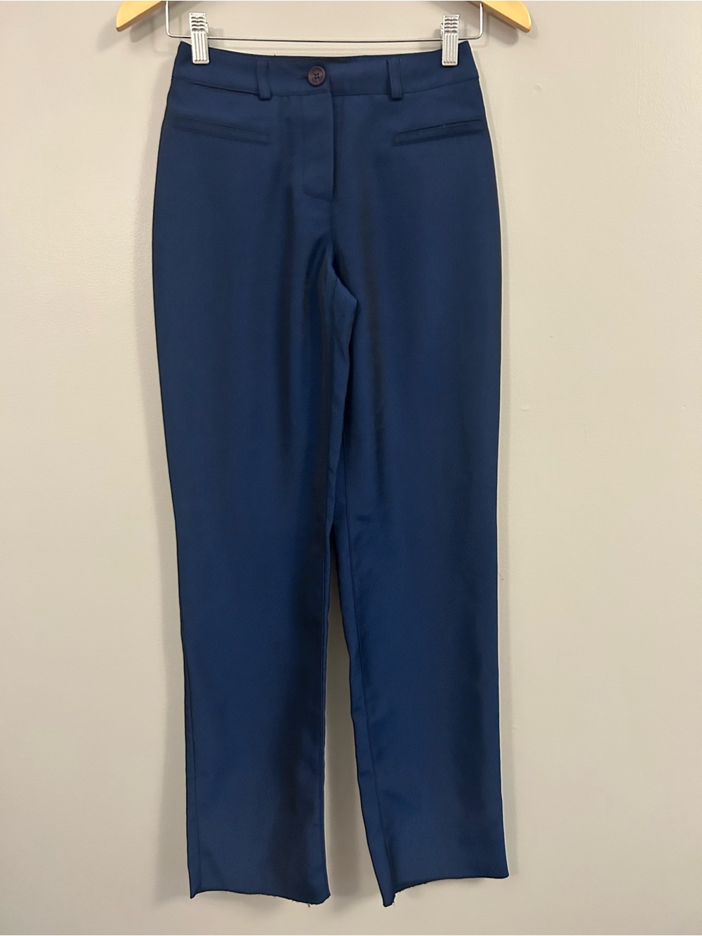 Versace Techno Jeans Deep Navy Straight-Leg Women's Trousers